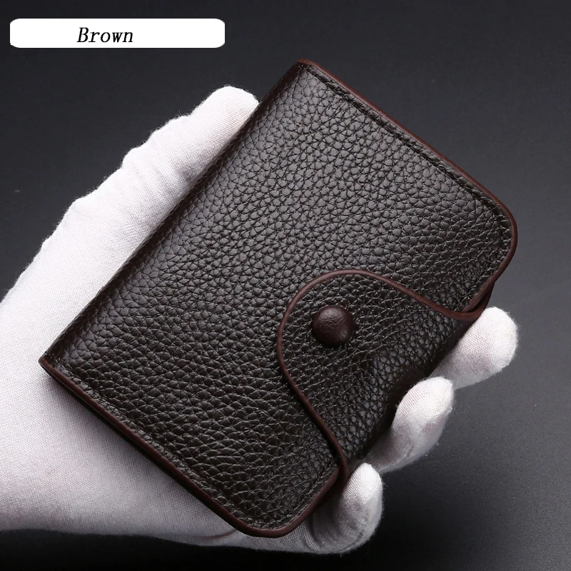 brown 2 Держатель для кредитных карт, Женский кошелек из натуральной кожи, Женский кошелек для карт, держатель для карт, Женский держатель для банковских карт, держатель для паспорта - Цвет: brown 2