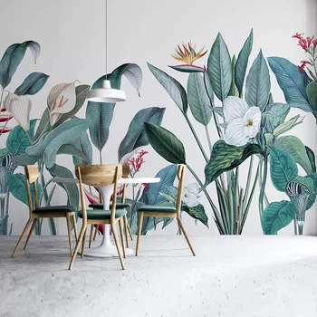 

3D Wallpaper Modern Nordic Style Plant Leaf Photo Wall Murals Living Room TV Sofa Bedroom Home Decor Papel De Parede Wall Papers