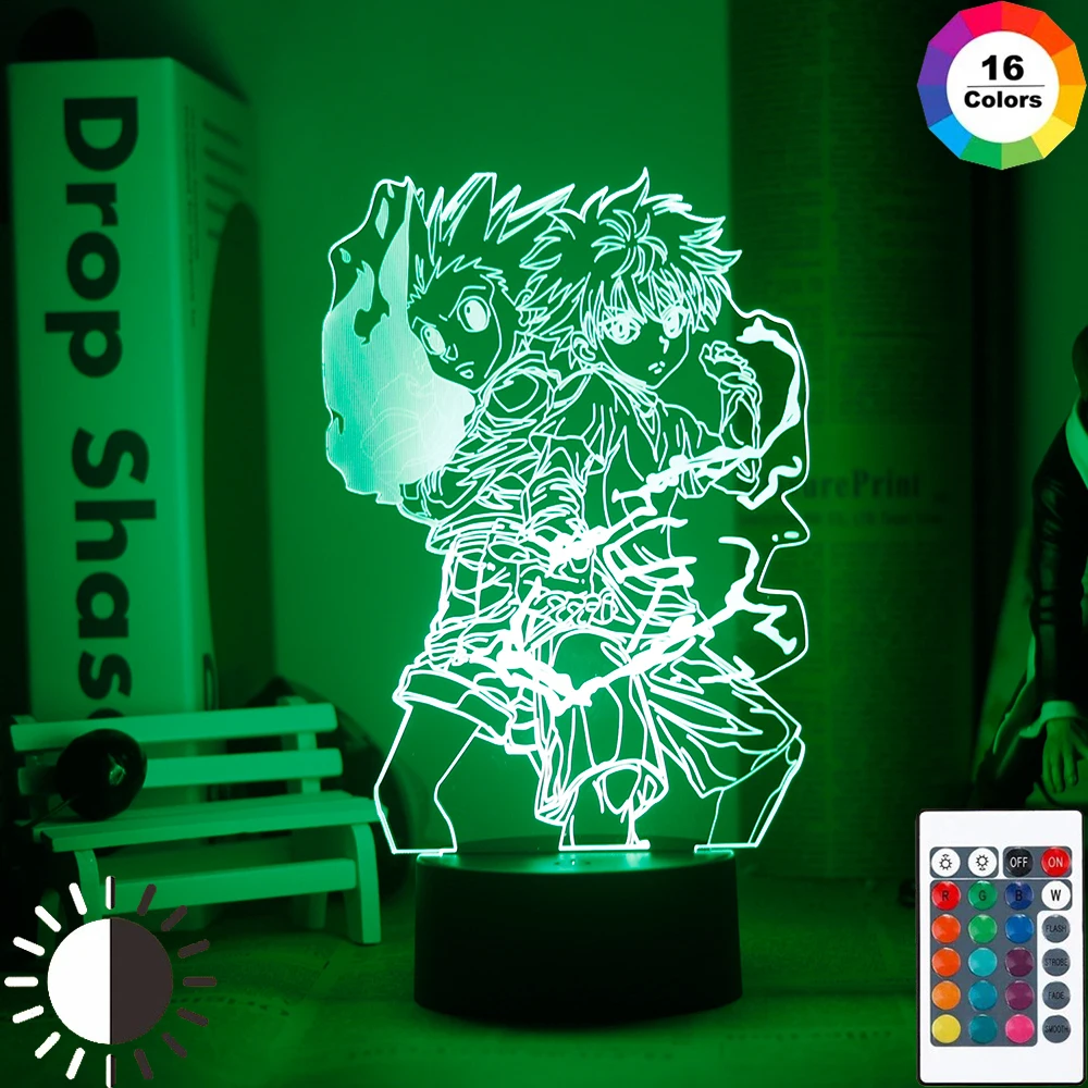 3d Аниме лампа Hunter X Killua для спальни Декор Ночник подарок на день рождения