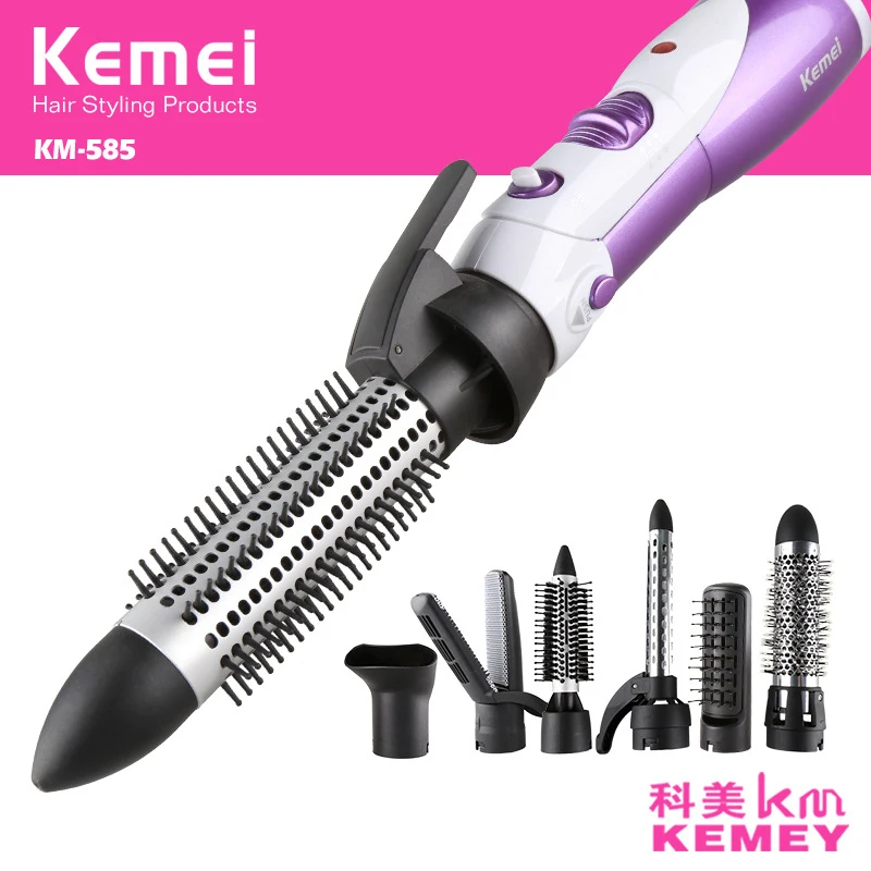 Многофункциональный фен KEMEI 7 в 1 профессиональный щетка для волос с дифузером