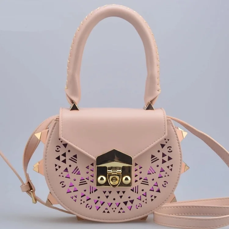 

Women's new single-shoulder bag, fashionable wicker-nail hollow pattern handbag, women's straddle bag, women's handbag