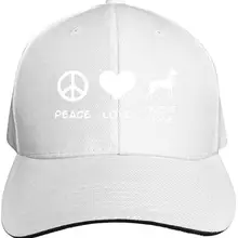 Унисекс Peace, Love, Great Dane бейсболка Регулируемая остроконечная шляпа сэндвич