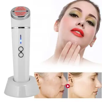 

Portable Photon Red Blue Light Facial Skin Care Instrument Hot Compress Massage Anti-Aging Anti Wrinkle Beauty Machine 100-240V