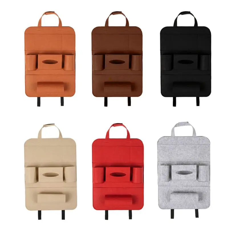 

Car Supplies Car Seat Back Multi Felt Storage Bags Hanging Holders Organizer