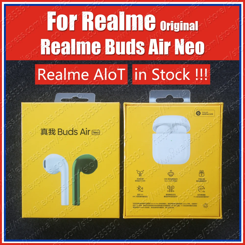 В наличии RMA205 R1 чип 2020 Оригинал Realme Buds Air Neo Tws Ture беспроводные Bluetooth наушники ENC