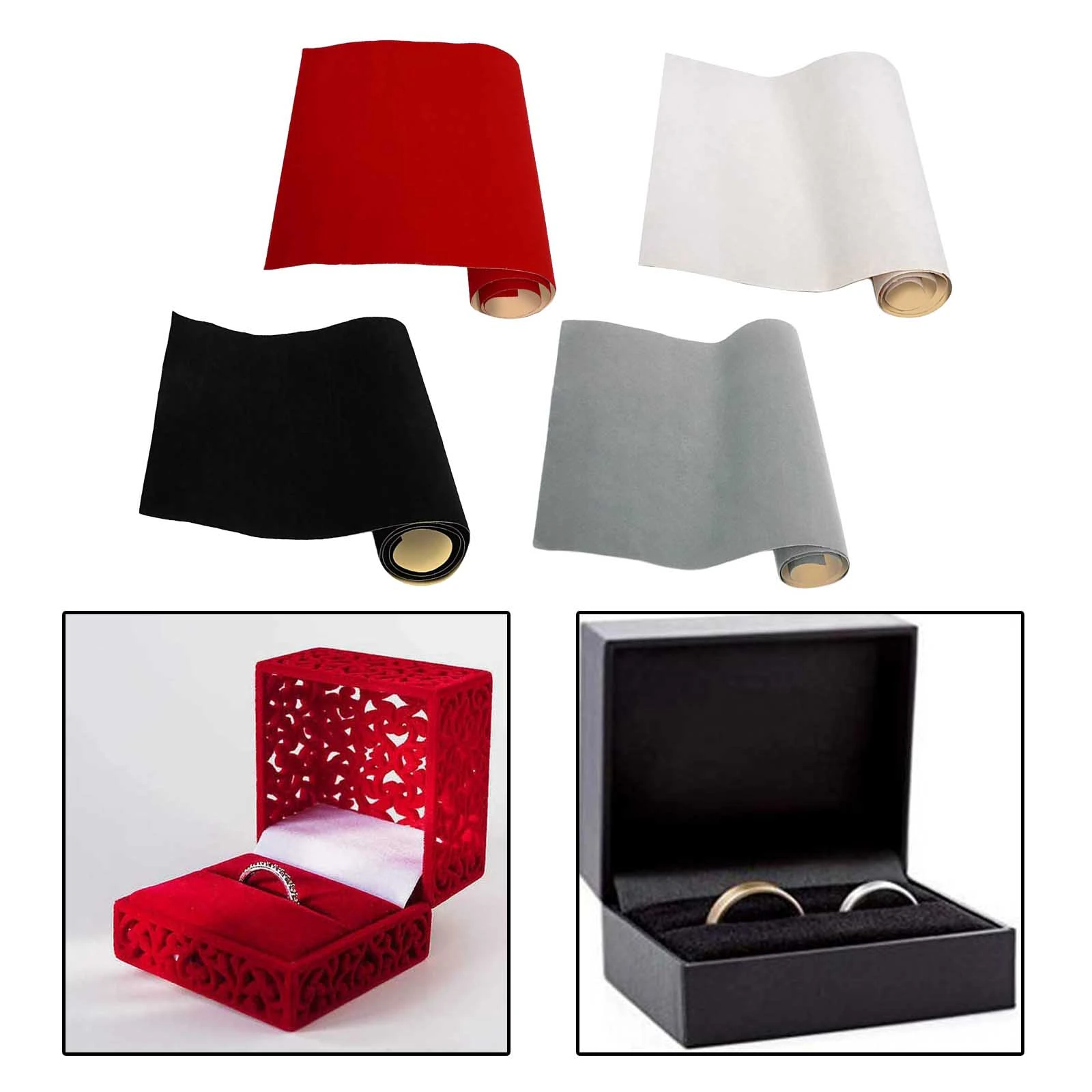 Self Adhesive Velvet Flocking Liner, Felt Fabric Adhesive Sheets for