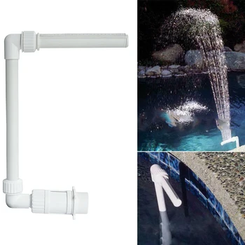 

Fountain Kit Adjustable Swimming Pool Waterfall White Gardening Water Spray Tool PVC DC156