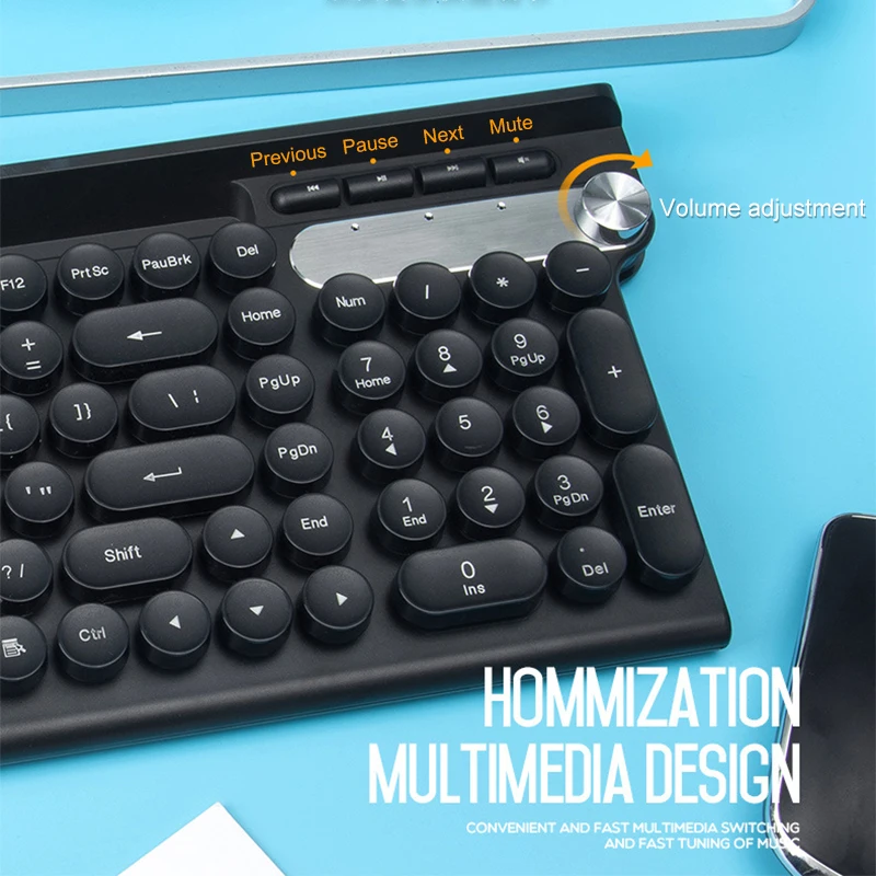 24G USB teclado inalámbrico Mouse recargable teclado de ratón de juego para Macbook Lenovo Asus PC