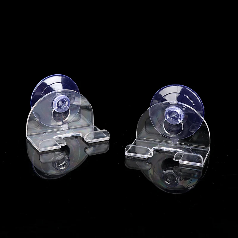 2pcs Shaver Holder Suction Cup Hook Disc Bathroom Razor Rack Waterproof Removable Punching Free Transparent Suction Cup
