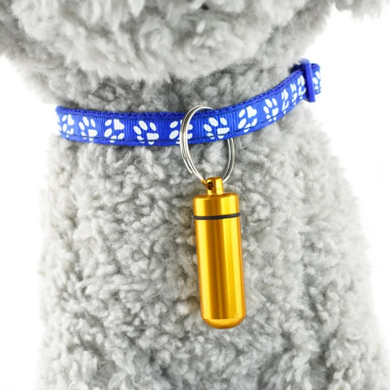 

Dog Cat Tags Information Organization Barrel Anti-lost Tube Pet ID Tags Aluminium Alloy Personalized