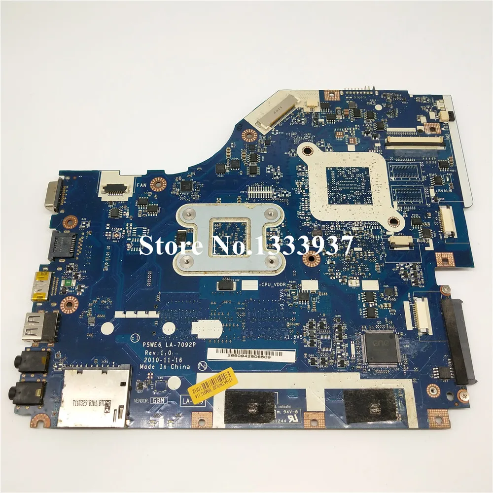 Материнская плата для ноутбука acer Aspire 5253 P5WE6 LA-7092P MBNCV02001