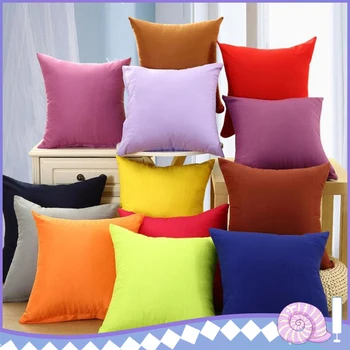 

Simple Solid Colors Pure Cotton Decorative Cushion Cover / Wholesale Throw Pillow Covers Company Gifts for home decorations