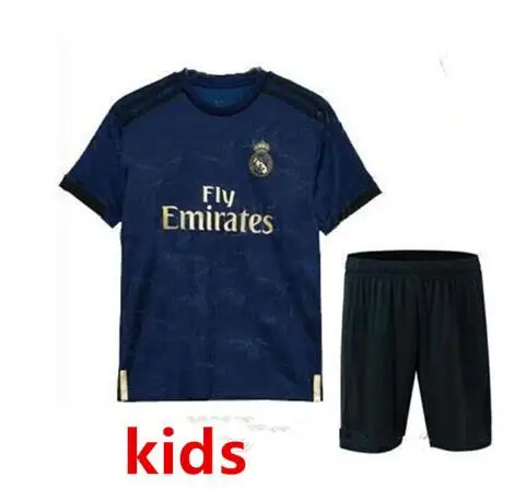 Real Madrides soccer kid Jersey 19 Real Madrides, Детский комплект+ носки, Футбольная Футболка, домашняя одежда, 3RD Hazard 19 20, Детская футбольная рубашка - Цвет: kids3