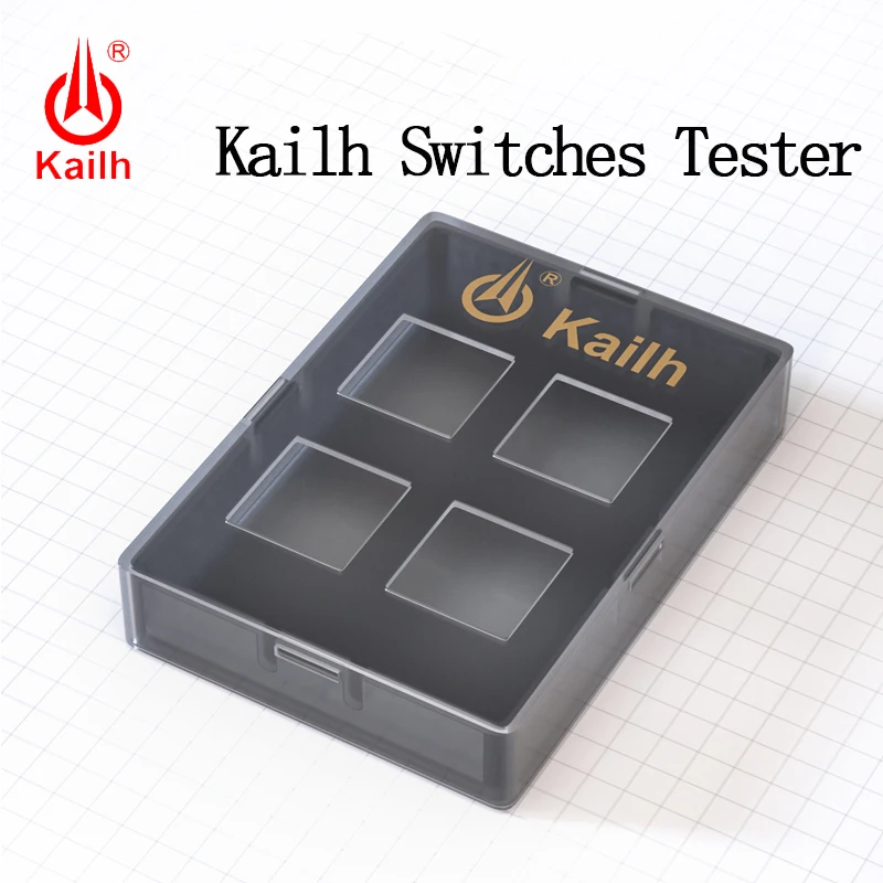 Тестер Kailh с 4 переключателями 2X2 тестовый инструмент темно серой поликарбонатной базой для механических