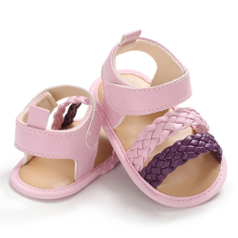 Сандалии для маленьких девочек; нескользящая обувь из искусственной кожи; обувь принцессы для маленьких девочек; мягкие сандалии
