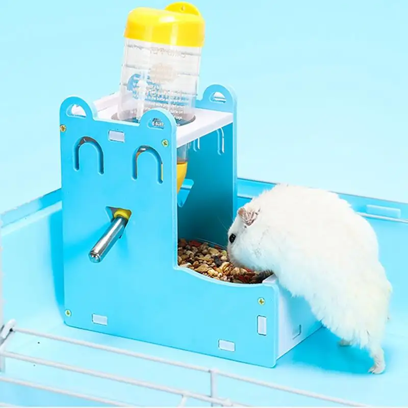 

Hamster Water Dispenser Smile Face Small Pet Automatic Feeder Chinchilla Food Water Feeder Guinea Pigs Hedgehog Accessories