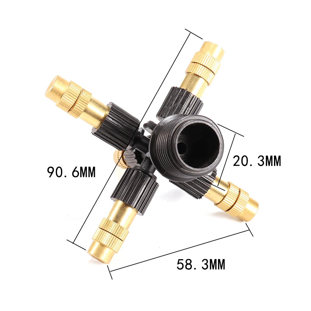 Распределительный щит на 5 Медь распылительная Форсунка Парниковый Сад охлаждения Системы для 4/7 мм/8 11 мм или 1/" шланг Полив сада в сельском хозяйстве