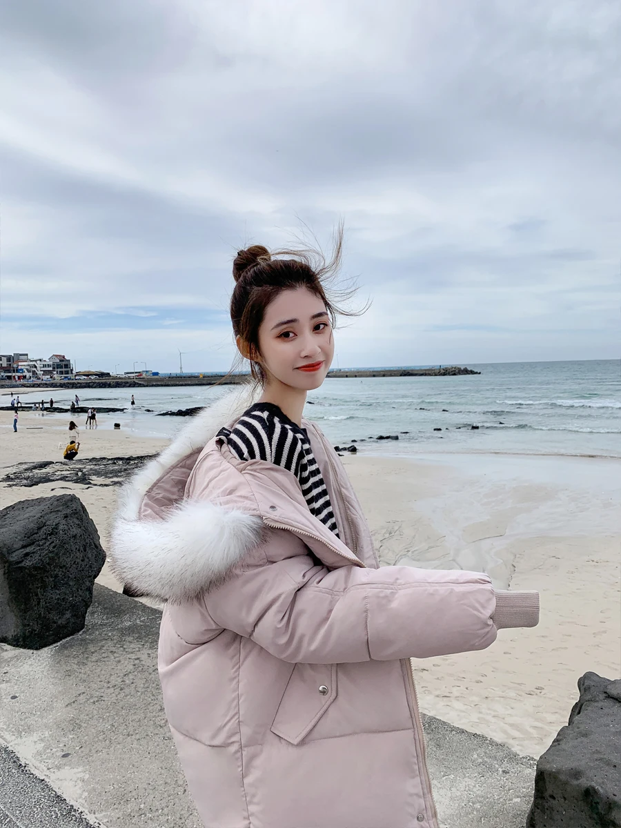 Winter Coat Women Parka Puffer Jacket Hooded Korean Clothes Plus Size Warm Abrigos Mujer Invierno 2020 HZX-6681 KJ3553 | Женская одежда