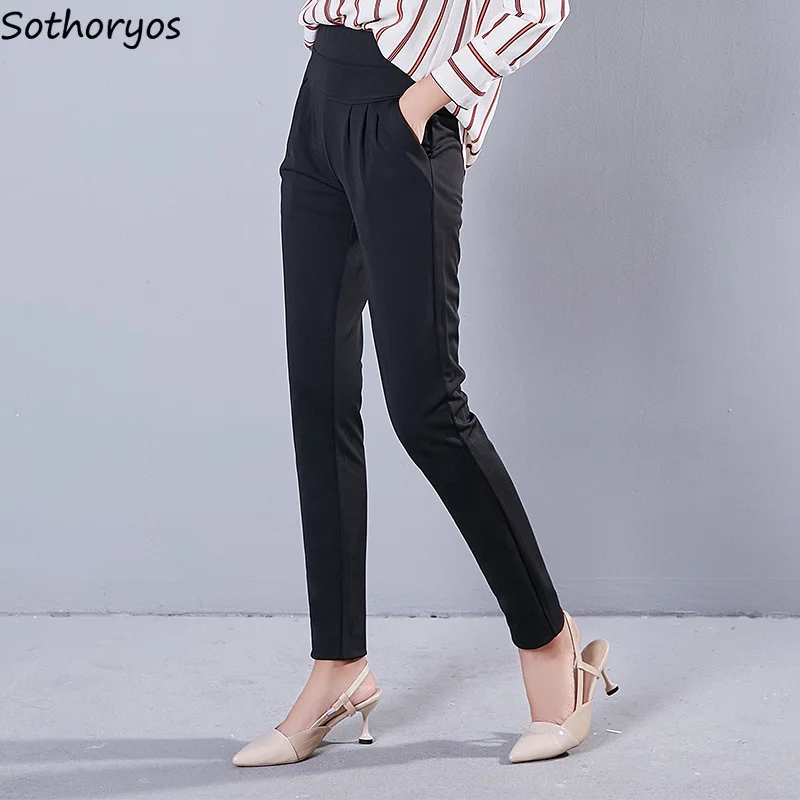 

Pants Women Spring Summer Trendy Korean Style Trendy Elegant High Quality Soft Loose Streetwear Ulzzang Harajuku Womens Solid