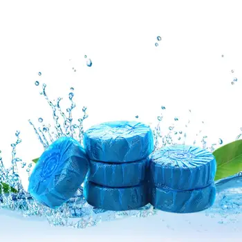 

1pc Blue Bubble Toilet Cleaner Tablet Automatic Cleaning Flushing Spirit Toilet Cleaner Deodorant Block Restroom Bath Deodorizer
