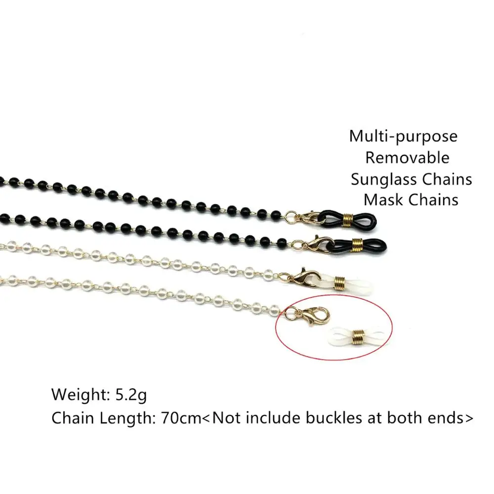 Sunglasses Masking Chains For Women Multiple Acrylic Pearl Crystal Eyeglasses Chains glasses chain