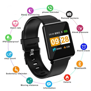 

2020 Smart Watch J10 Heart Rate Blood Pressure Blood Oxygen Monitor Step Mileage Calorie Count Call Information Push Smartwatch