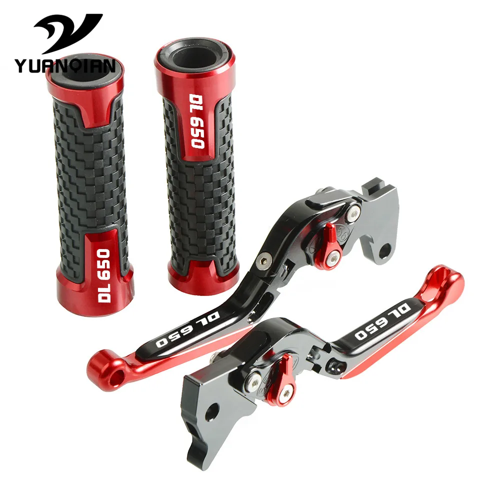 

Motorcycle Accessories CNC Aluminum Brake Clutch Lever Extendable Hand Grip Handlebar set For SUZUKI V-Strom DL650 2011-2012