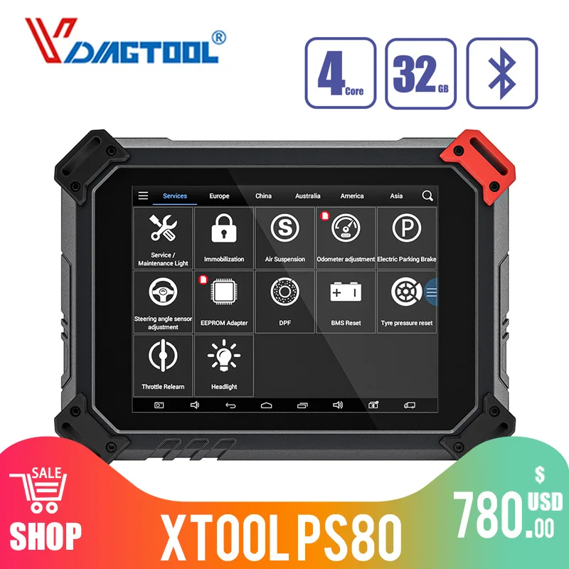 XTOOL PS80 Professional OBD2 Automotive Full System Diagnostic Tool ECU