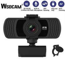 Wsdcam HD 1080P web kamerası 2K bilgisayar PC web kamera için mikrofon ile canlı yayın Video çağrı konferans iş Camaras web PC