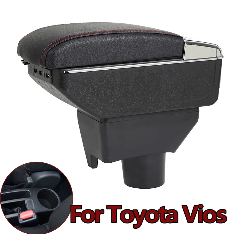 Автомобильный ящик для хранения подлокотников для Toyota Yaris L Vios 2011-2016хэтчбек центральная консоль коробка для хранения поворотный подлокотник
