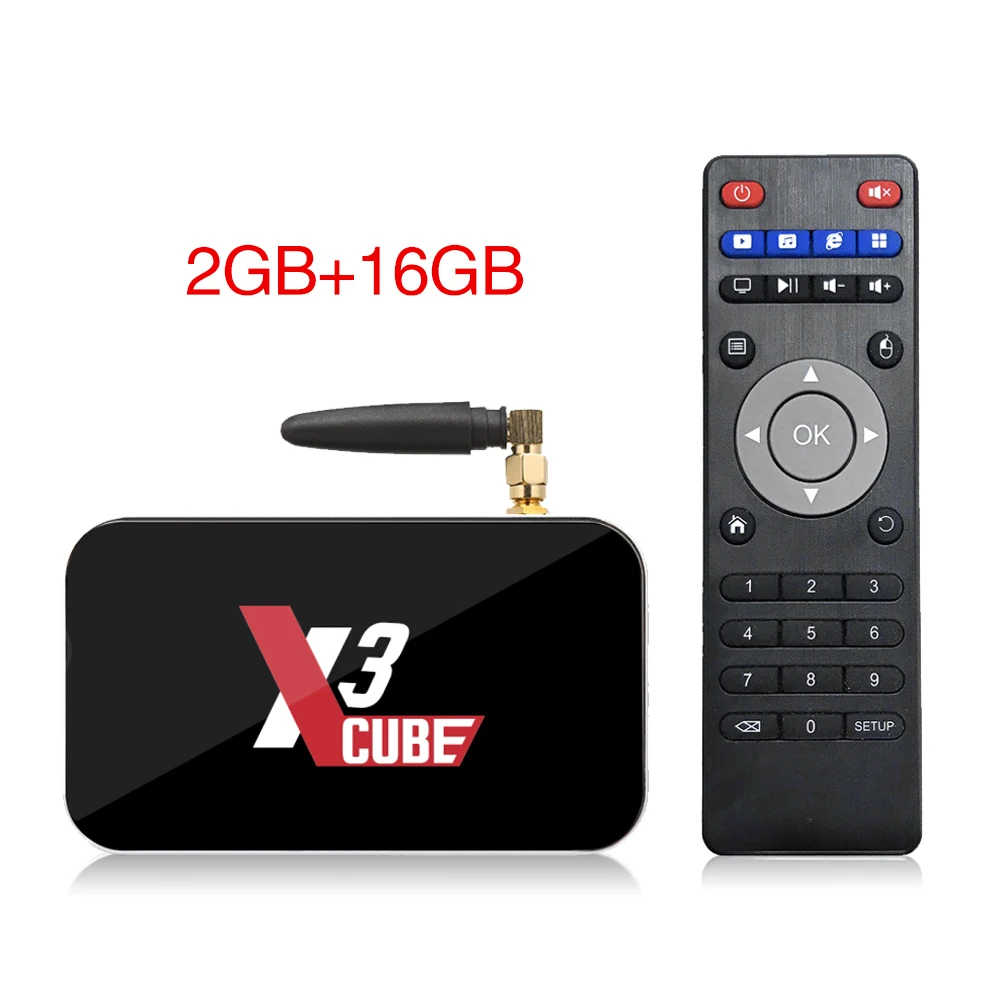 ТВ-приставка Ugoos X3 PRO Android 9,0 4 Гб ОЗУ 32 Гб X3 Plus 64 Гб DDR4 Amlogic S905X3 2,4G/5G WiFi 1000M 4K X3 Cube 2 Гб 16 Гб телеприставка - Цвет: X3 Cube 2G16G