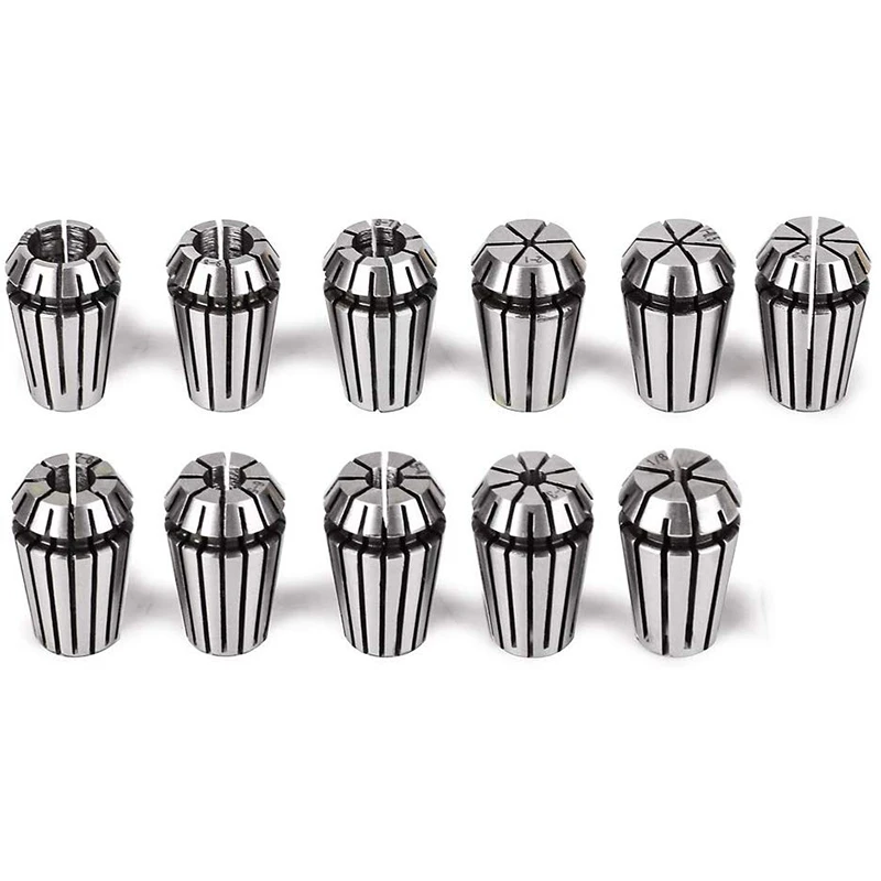 

11PCS ER16 Collet Chuck Set ER16 Spring Collet Chuck Set 1-10MM for CNC Engraving Machine & Milling Lathe Tool Holder