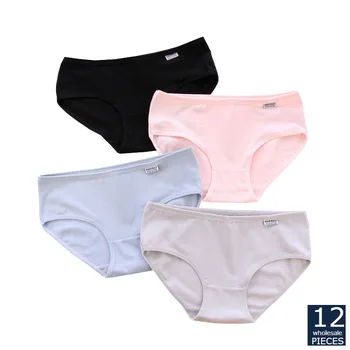 

12 Pcs/lot Women Panties High Waist Soft Cute Print Ladies Underwear Seamless Briefs Sexy Breathable Girls Lingerie CMSQ A001