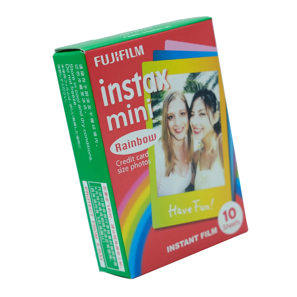  10 Sheets Fujifilm Cartoon Rainbow Edge Film Photo Paper For Fujifilm Instax 7/8/9/10 Mini Film
