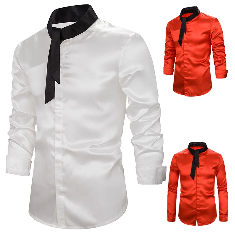 High Quality Formal Men Dress Shirts White Tuxedo Shirts Long Sleeve Wedding Shirts Men Business Shirts mens dress shirts SA-8