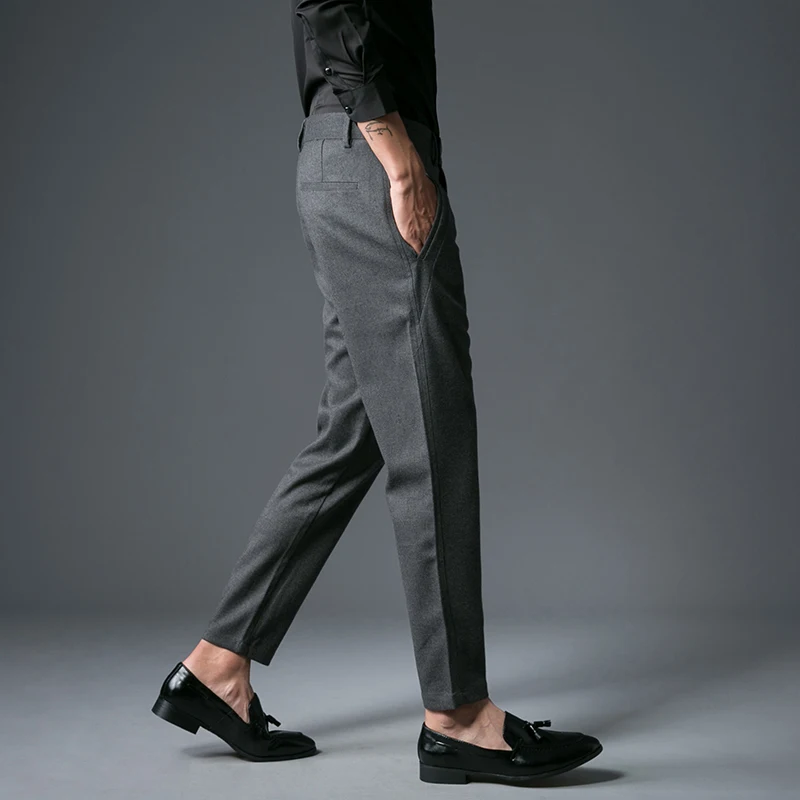 Men's casual pants 2019 autumn and winter new loose solid color casual trousers youth personality fashion trend men's clothing Men's casual pants 2019 autumn and winter new loose solid color casual trousers youth personality fashion trend men's clothing