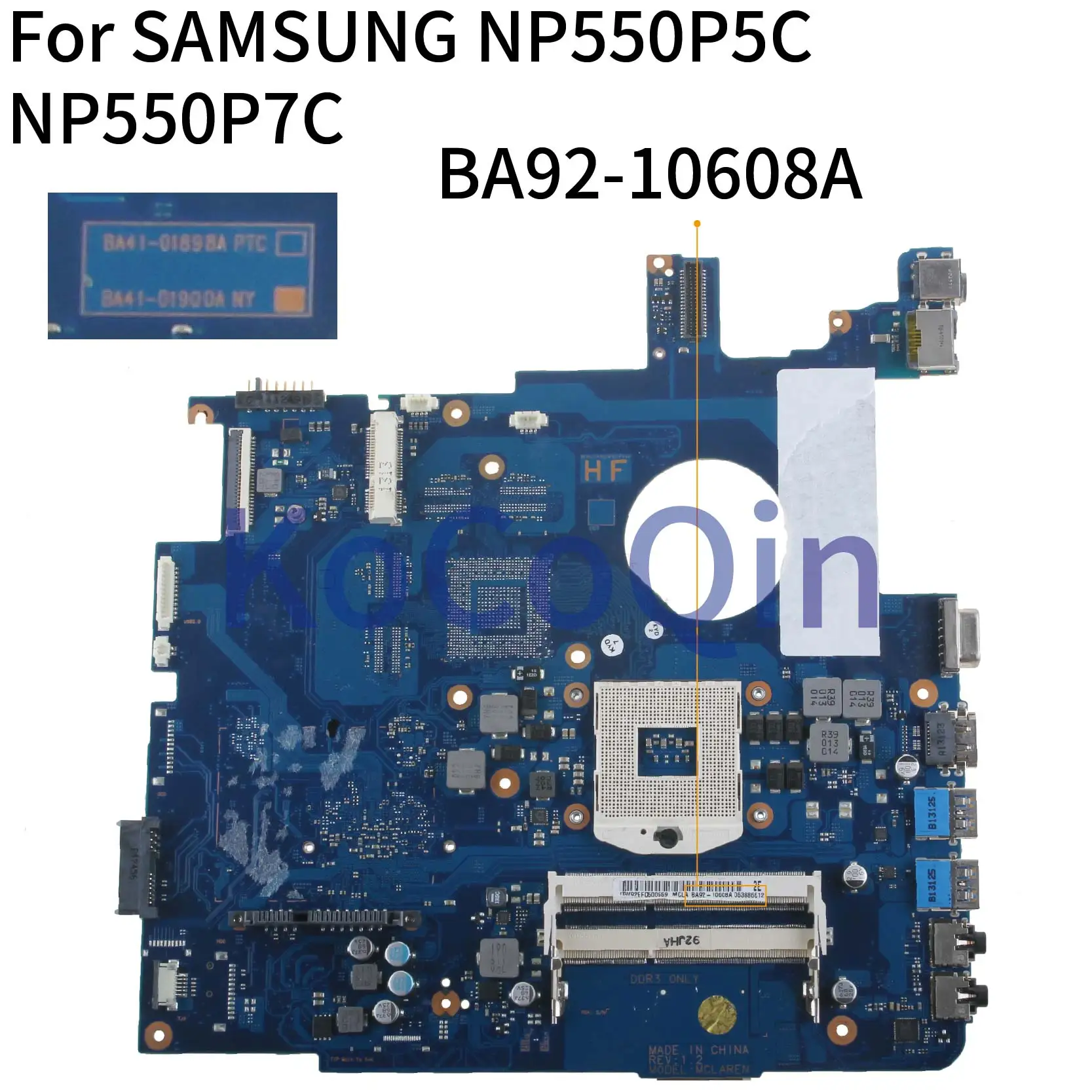 KoCoQin ноутбук материнская плата для Samsung NP550P5C 550P5 NP550P7C материнская плата BA41-01898A BA92-10608A SLJ8E