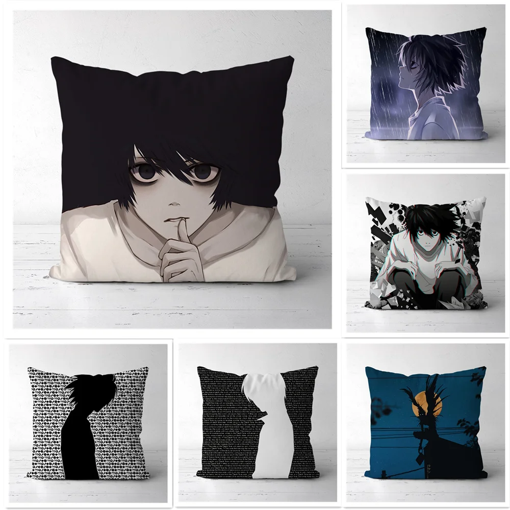 Death Note L Lawliet Yagami Light Ryuk двухсторонняя Декоративная Подушка Чехол для подушки | Дом