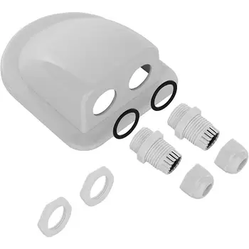 

Water-repellent ABS Solar Double Cable Entry Gland Curved Cable Connector For All Cable Types 6mm to 12mm for Rv Campervan Boat