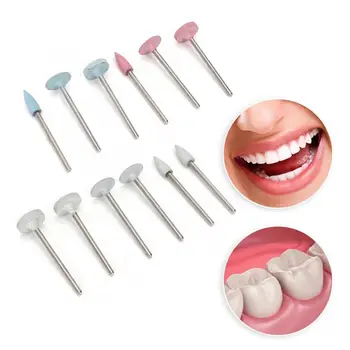 

Dental Lab 12Pcs/Set Dental Polisher Drill Grinding Head Kit Porcelain Teeth Tool Equipment Polishing Head Dentist