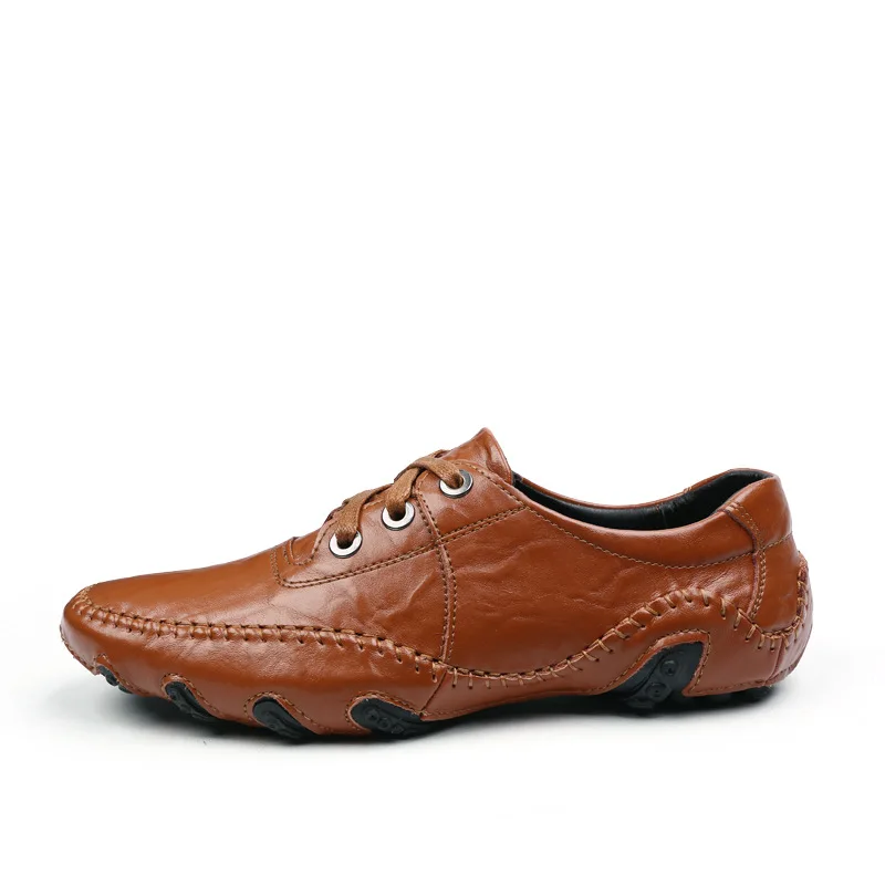 

Four Seasons Men Genuine Leathers Dress Shoes Large Size Leather Zapatos De Hombre De Vestir Formal Mens Dress Shoes Brown Dress