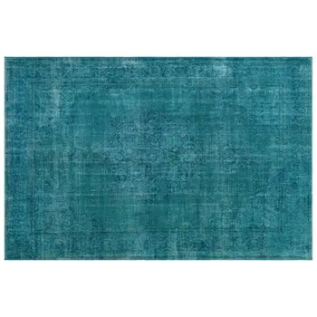 

Handmade Turquoise Vintage Overdyed Turkish Area Rug 197x300 Cm-6'6''X9'10''