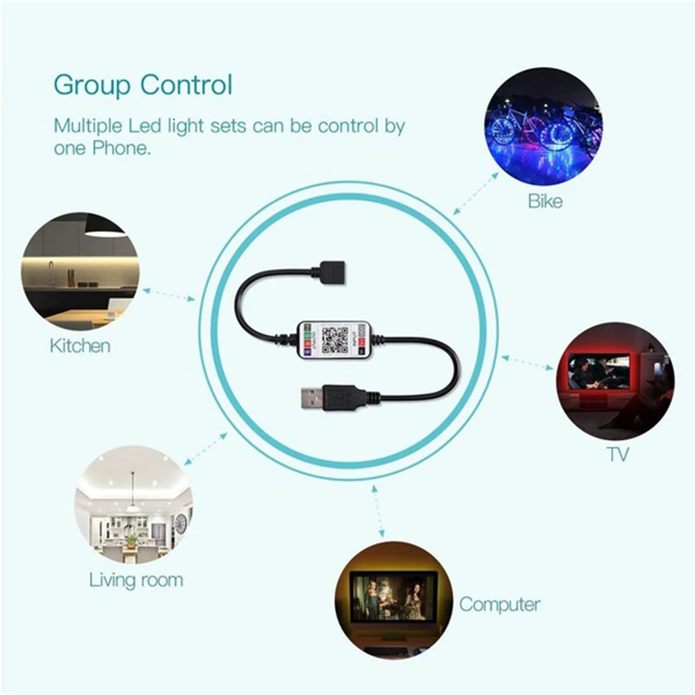 Цветная(RGB контроллер Bluetooth мини 3528 5050 домашний Декор светодиодный продукты светодиодный Bluetooth контроллер Bluetooth Регулируемый Smart