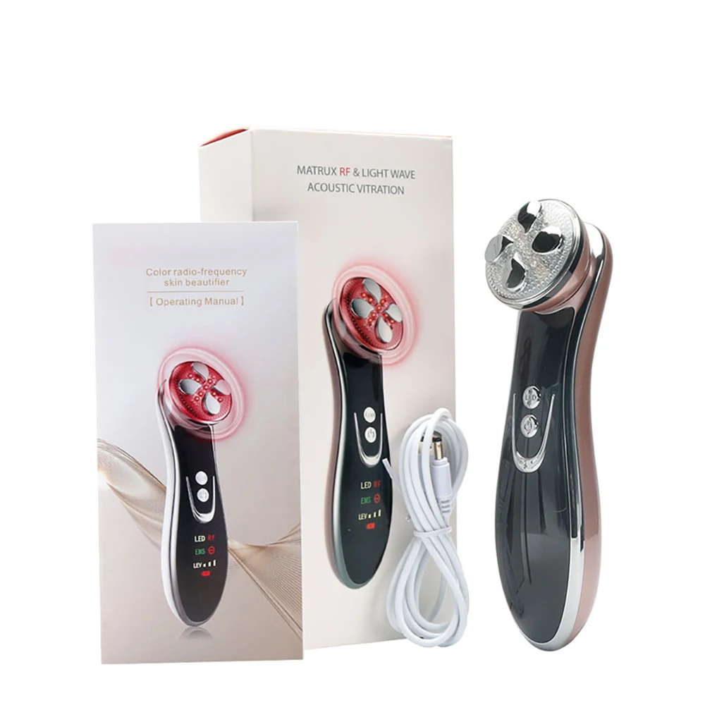 Ems Radio Frequency Machine Ultrasonic Facial Cosmetology Equipment Rf Skin Tightening Device Massager Face Light Therapy Tools | Красота и