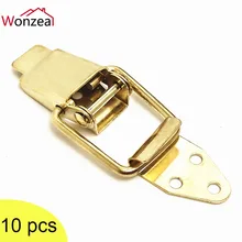

10PC Hardware Cabinet Boxes Spring Loaded Latch Catch Toggle Hasp 80*18mm Hasp For Sliding Door Simple Window Furniture