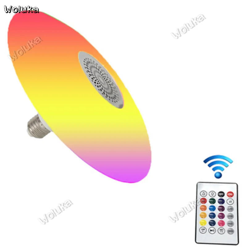 Bluetooth Музыка лампочка RGB высокой мощности летающая тарелка свет дистанционное управление красочный Bluetooth летающая тарелка свет CD50 W03