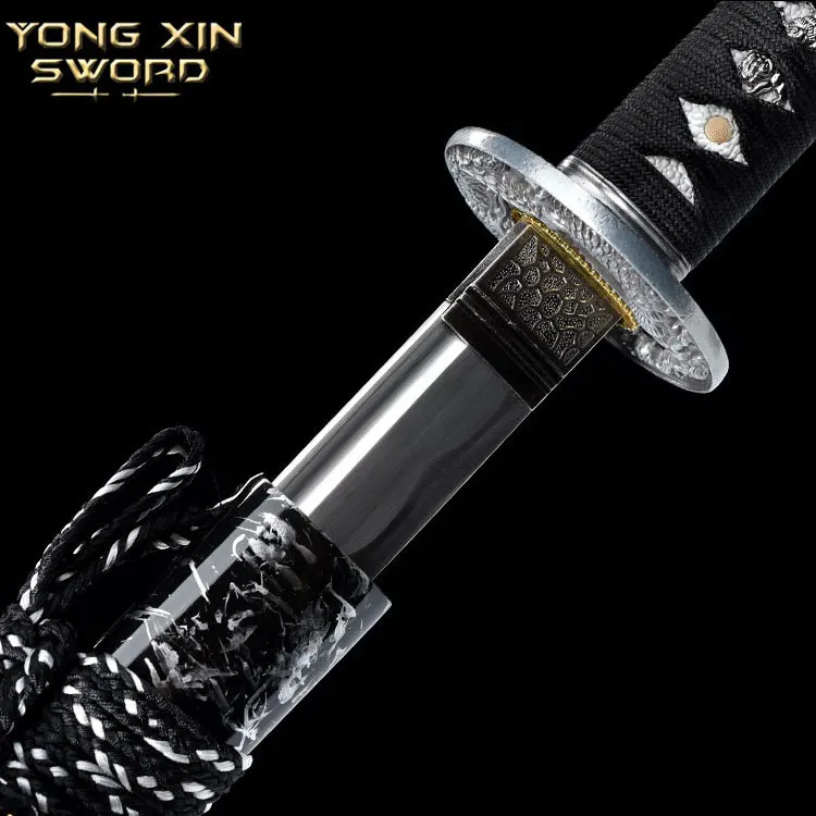 Katana Swords Handmade Japanese Samurai Katana Sharp Long Tan Full Tang Sword 1060 Carbon Steel Cutting Practice Espada Katana