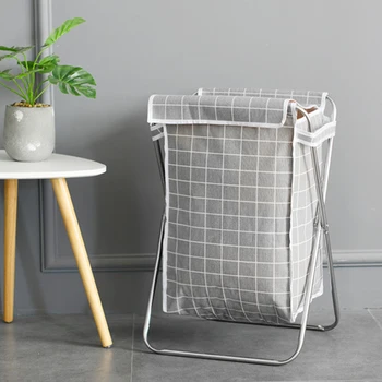 

Foldable with Lid Large Laundry Basket Dirty Clothes Storage Basket Organizer Nordic Style Waterproof Laundry Hamper with Lid
