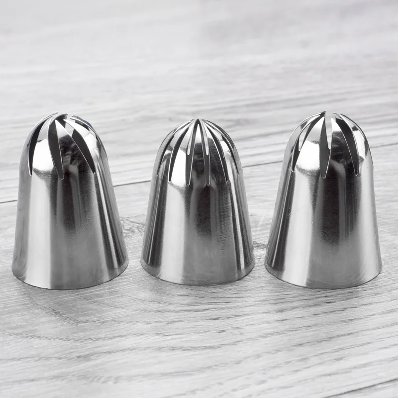 Large Size Decorating Nozzle 304 Squeeze Flower Tip Seamless Cookie Nozzle Bakery Cake Decorating Decoration Tool