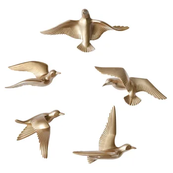 

2020 Seagull Wall Decoration Stereo Wall Decoration Living Room Portraits Sofa TV Background Wall Decor Creative Resin European